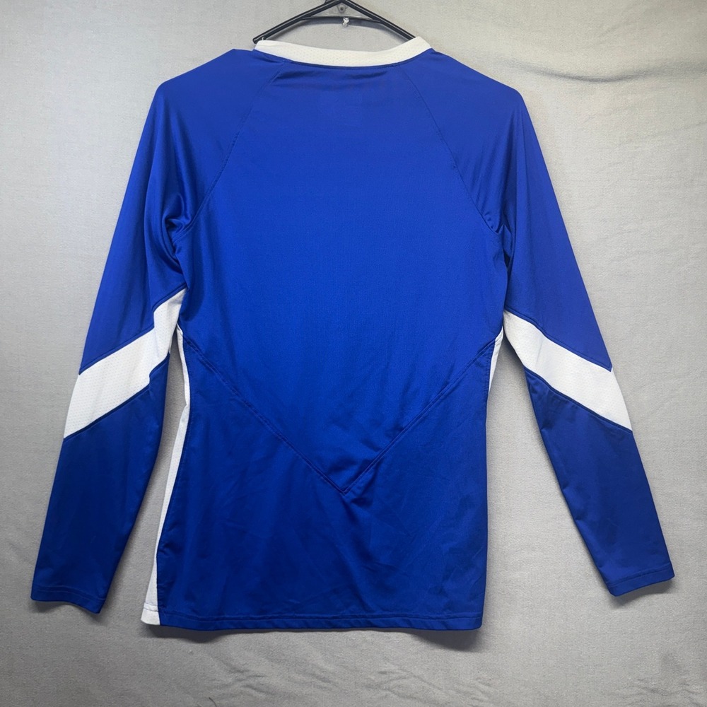 Under Armour Shirt Women Medium Blue Long Sleeve HeatGear Fitted Performance Top - Picture 2 of 9